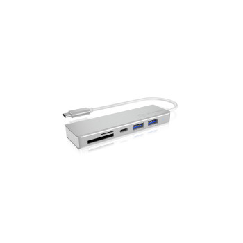 ICY BOX IB-HUB1413-CR USB 3.2 Gen 1 (3.1 Gen 1) Type-C 5000 Mbit s Srebrny
