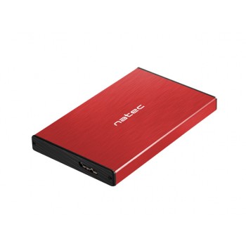 Obudowa NATEC Rhino Go NKZ-1279 (2.5", USB 3.0, Aluminium, kolor czerwony)
