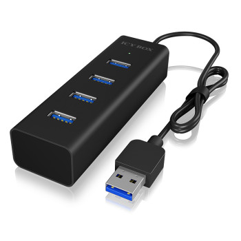 ICY BOX IB-HUB1409-U3 USB 3.2 Gen 1 (3.1 Gen 1) Type-A 5000 Mbit s Czarny