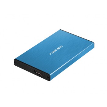 Obudowa na dysk NATEC Rhino Go NKZ-1280 (2.5", USB 3.0, Aluminium, kolor niebieski)