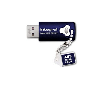 Integral 32GB Crypto Dual FIPS 197 Encrypted USB 3.0 pamięć USB USB Typu-A 3.2 Gen 1 (3.1 Gen 1) Niebieski