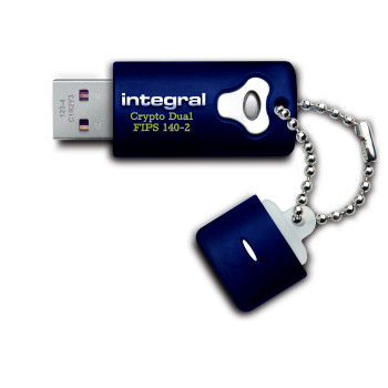 Integral 2GB Crypto Dual FIPS 140-2 Encrypted USB 2.0 pamięć USB USB Typu-A Niebieski