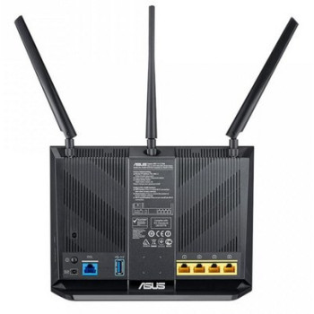 ASUS DSL-AC68U router bezprzewodowy Gigabit Ethernet Dual-band (2.4 GHz 5 GHz) 3G Czarny