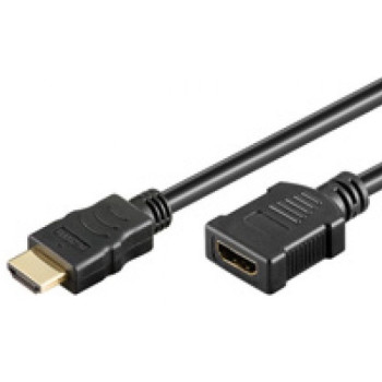 Techly 3.0m HDMI M F kabel HDMI 3 m HDMI Typu A (Standard) Czarny