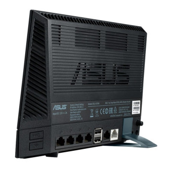 ASUS DSL-AC56U router bezprzewodowy Gigabit Ethernet Dual-band (2.4 GHz 5 GHz) 4G Czarny