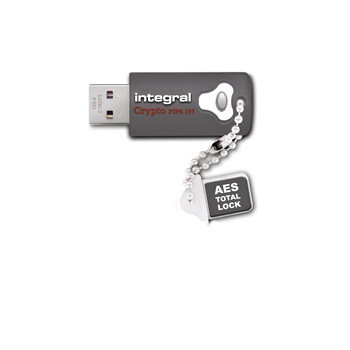 Integral 64GB Crypto Drive FIPS 197 Encrypted USB 3.0 pamięć USB USB Typu-A 3.2 Gen 1 (3.1 Gen 1) Szary