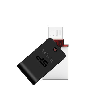Silicon Power Mobile X31 pamięć USB 32 GB USB Type-A   Micro-USB 3.2 Gen 1 (3.1 Gen 1) Czarny, Srebrny