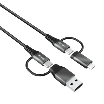 Trust 23573 kabel USB 1 m USB 2.0 USB A USB C USB C Micro-USB A Czarny