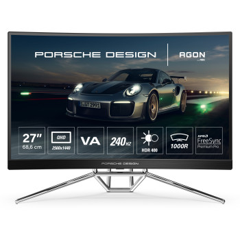 AOC Porsche PD27 LED display 68,6 cm (27") 2560 x 1440 px 2K Ultra HD Czarny