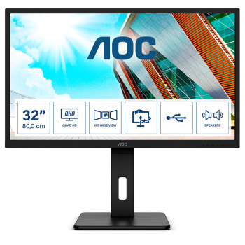 AOC P2 Q32P2 monitor komputerowy 80 cm (31.5") 2560 x 1440 px 2K Ultra HD LED Czarny