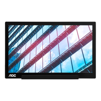 AOC 01 Series I1601P monitor komputerowy 39,6 cm (15.6") 1920 x 1080 px Full HD LED Srebrny, Czarny