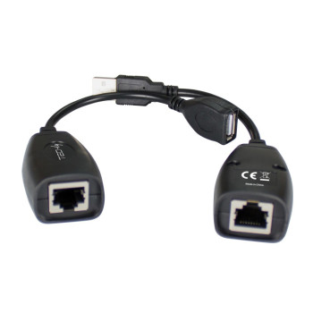 Techly IUSB-EXTENDTY5 zmieniacz płci   kabli USB RJ-45 Czarny
