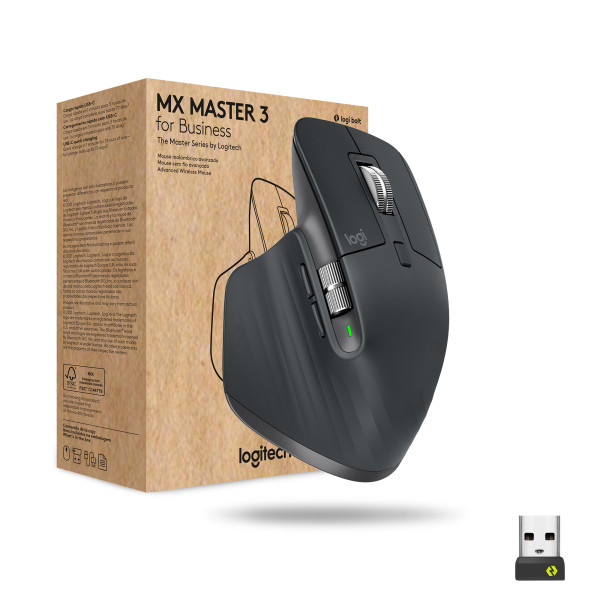 Logitech MX Master 3 for Business myszka RF Wireless + Bluetooth Laser 4000 DPI Logitech MX Master 3 for Business myszka RF Wireless + Bluetooth Laser 4000 DPI