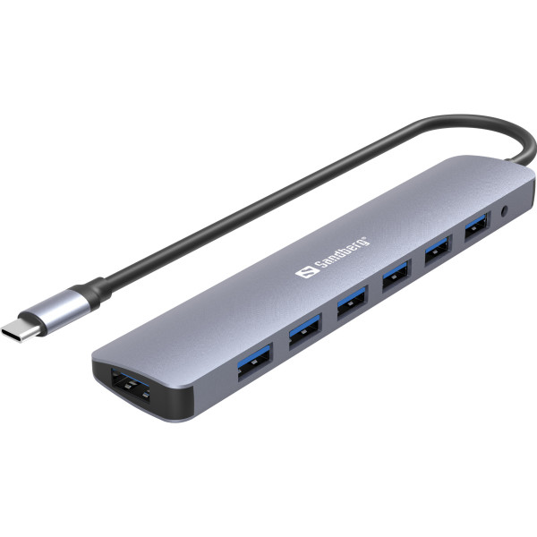 Sandberg 136-40 huby i koncentratory USB 3.2 Gen 1 (3.1 Gen 1) Type-C 5000 Mbit s Szary Sandberg 136-40 huby i koncentratory USB 3.2 Gen 1 (3.1 Gen 1) Type-C 5000 Mbit s Szary