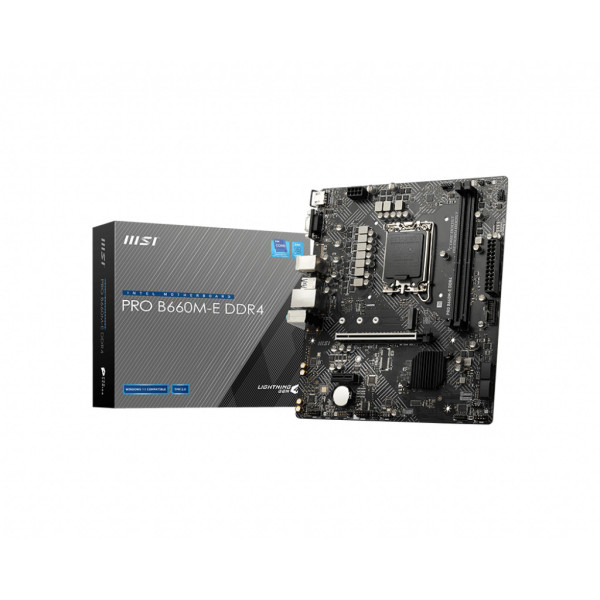 MSI MB PRO B660M-E DDR4 Intel B660 LGA 1700 micro ATX MSI MB PRO B660M-E DDR4 Intel B660 LGA 1700 micro ATX