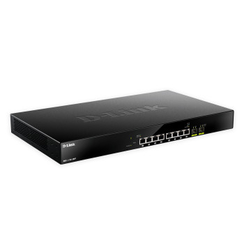 D-Link DMS-1100-10TP łącza sieciowe Zarządzany L2 2.5G Ethernet (100 1000 2500) Obsługa PoE 1U Czarny