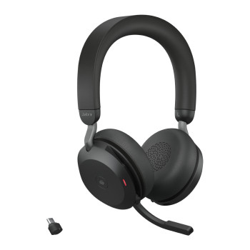 Jabra Evolve2 75 Zestaw słuchawkowy Bezprzewodowy Opaska na głowę Biuro centrum telefoniczne Bluetooth Czarny