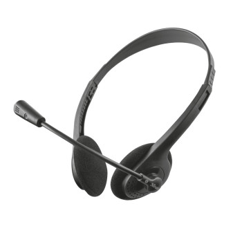 Trust 21665 słuchawki zestaw słuchawkowy Przewodowa Douszny Połączenia muzyka Czarny