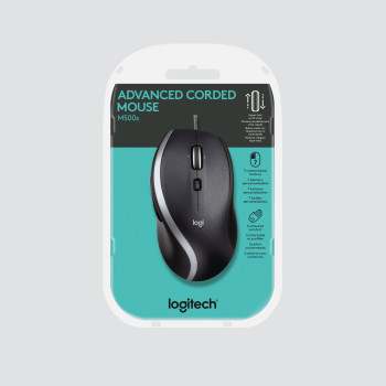 Logitech Corded Mouse M500S myszka Po prawej stronie USB Typu-A Optyczny 4000 DPI