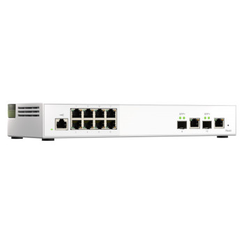 QNAP QSW-M2108-2C łącza sieciowe Zarządzany L2 2.5G Ethernet (100 1000 2500) Szary, Biały