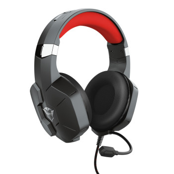 Trust GXT 323 Carus Zestaw słuchawkowy Przewodowa Opaska na głowę Gaming Czarny, Czerwony