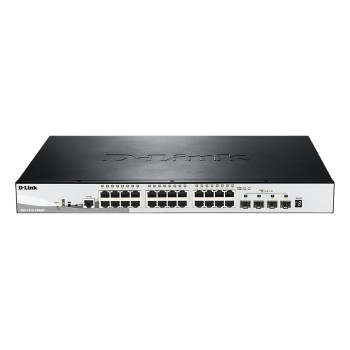 D-Link DGS-1510-28XMP łącza sieciowe Zarządzany L2 L3 Gigabit Ethernet (10 100 1000) Obsługa PoE Czarny, Szary