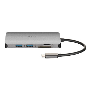 D-Link DUB-M610 stacja dokująca Przewodowa USB 3.2 Gen 1 (3.1 Gen 1) Type-C Aluminium, Czarny