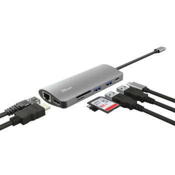 Trust Dalyx adapter Wewnętrzny HDMI, RJ-45, USB 3.2 Gen 1 (3.1 Gen 1)