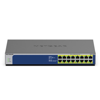 NETGEAR GS516PP Nie zarządzany Gigabit Ethernet (10 100 1000) Obsługa PoE Niebieski, Szary