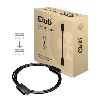 CLUB3D USB Type-C Cable M M 0.8Meter Active PD ~100Watt 4K60Hz