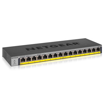 NETGEAR GS116LP Nie zarządzany Gigabit Ethernet (10 100 1000) Obsługa PoE Czarny