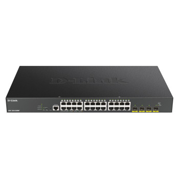 D-Link DGS-1250-28XMP łącza sieciowe Zarządzany L3 Gigabit Ethernet (10 100 1000) Obsługa PoE Czarny
