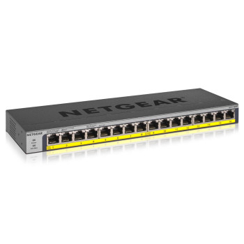 NETGEAR GS116PP Nie zarządzany Gigabit Ethernet (10 100 1000) Obsługa PoE Czarny
