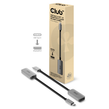 CLUB3D CAC-1567 zewnętrzna karta graficzna usb 7680 x 4320 px Czarny, Srebrny