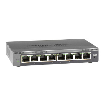 NETGEAR GS108E Zarządzany Gigabit Ethernet (10 100 1000) Czarny