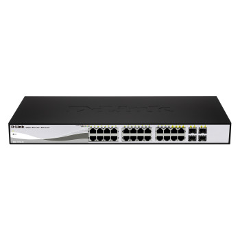 D-Link DGS-1210-24P łącza sieciowe Zarządzany L2 Gigabit Ethernet (10 100 1000) Obsługa PoE Czarny