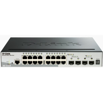 D-Link DGS-1510-20 łącza sieciowe Zarządzany L3 Gigabit Ethernet (10 100 1000) Czarny