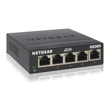 NETGEAR GS305 Nie zarządzany L2 Gigabit Ethernet (10 100 1000) Czarny