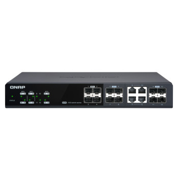 QNAP QSW-M1204-4C łącza sieciowe Zarządzany 10G Ethernet (100 1000 10000) Czarny