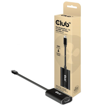 CLUB3D CAC-1186 adapter kablowy 0,15 m Mini DisplayPort HDMI Typu A (Standard) Czarny