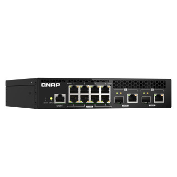 QNAP QSW-M2108R-2C łącza sieciowe Zarządzany L2 2.5G Ethernet (100 1000 2500) Obsługa PoE Czarny