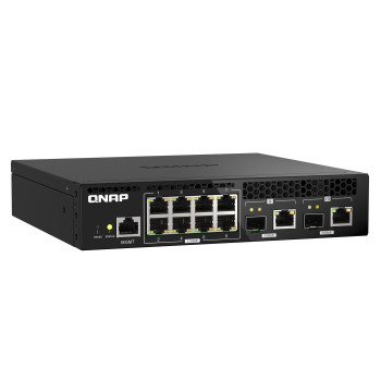QNAP QSW-M2108R-2C łącza sieciowe Zarządzany L2 2.5G Ethernet (100 1000 2500) Obsługa PoE Czarny