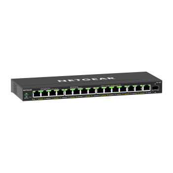 NETGEAR GS316EP-100PES łącza sieciowe Zarządzany Gigabit Ethernet (10 100 1000) Obsługa PoE Czarny