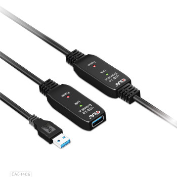 CLUB3D CAC-1406 kabel USB 15 m USB 3.2 Gen 1 (3.1 Gen 1) USB A Czarny
