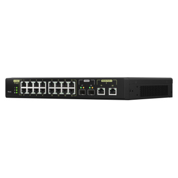 QNAP QSW-M2116P-2T2S łącza sieciowe Zarządzany L2 2.5G Ethernet Obsługa PoE Czarny