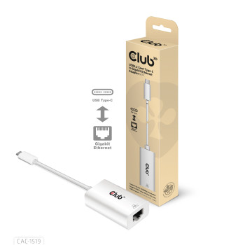 CLUB3D CAC-1519 zmieniacz płci   kabli USB-C RJ-45 Biały