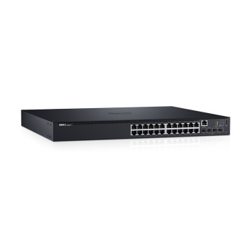 DELL N1524P Zarządzany L3 Gigabit Ethernet (10 100 1000) Obsługa PoE 1U Czarny