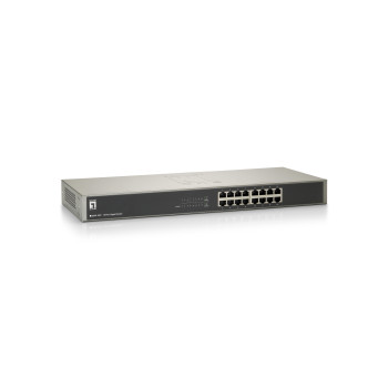 LevelOne GSW-1657 łącza sieciowe Nie zarządzany Gigabit Ethernet (10 100 1000) Czarny, Szary