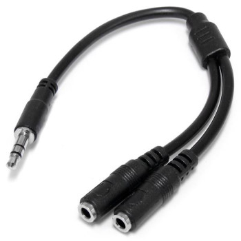 StarTech.com MUY1MFFS kabel audio 0,2 m 3.5mm 2x3.5mm Czarny