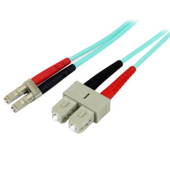StarTech.com A50FBLCSC2 kabel optyczny 2 m LC SC OM3 Turkusowy